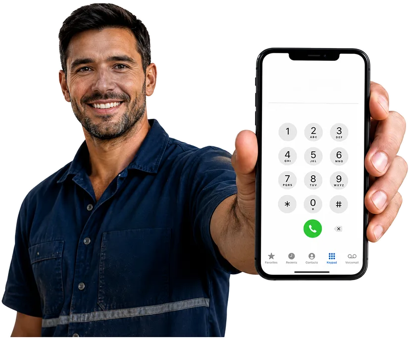 Our plumber taking a booking call for Leichhardt
